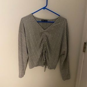 Long sleeve crop top sweater